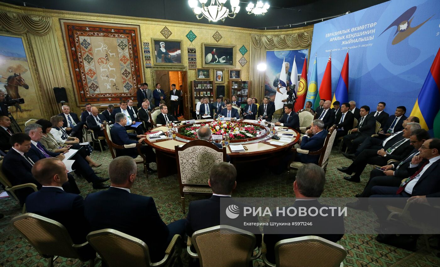 Премьер-министр РФ Д. Медведев принял участие в заседании Евразийского межправительственного совета стран ЕАЭС