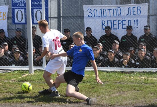 Футбольный матч с участием А.Кокорина и П. Мамаева в колонии