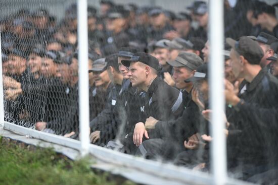 Футбольный матч с участием А.Кокорина и П. Мамаева в колонии