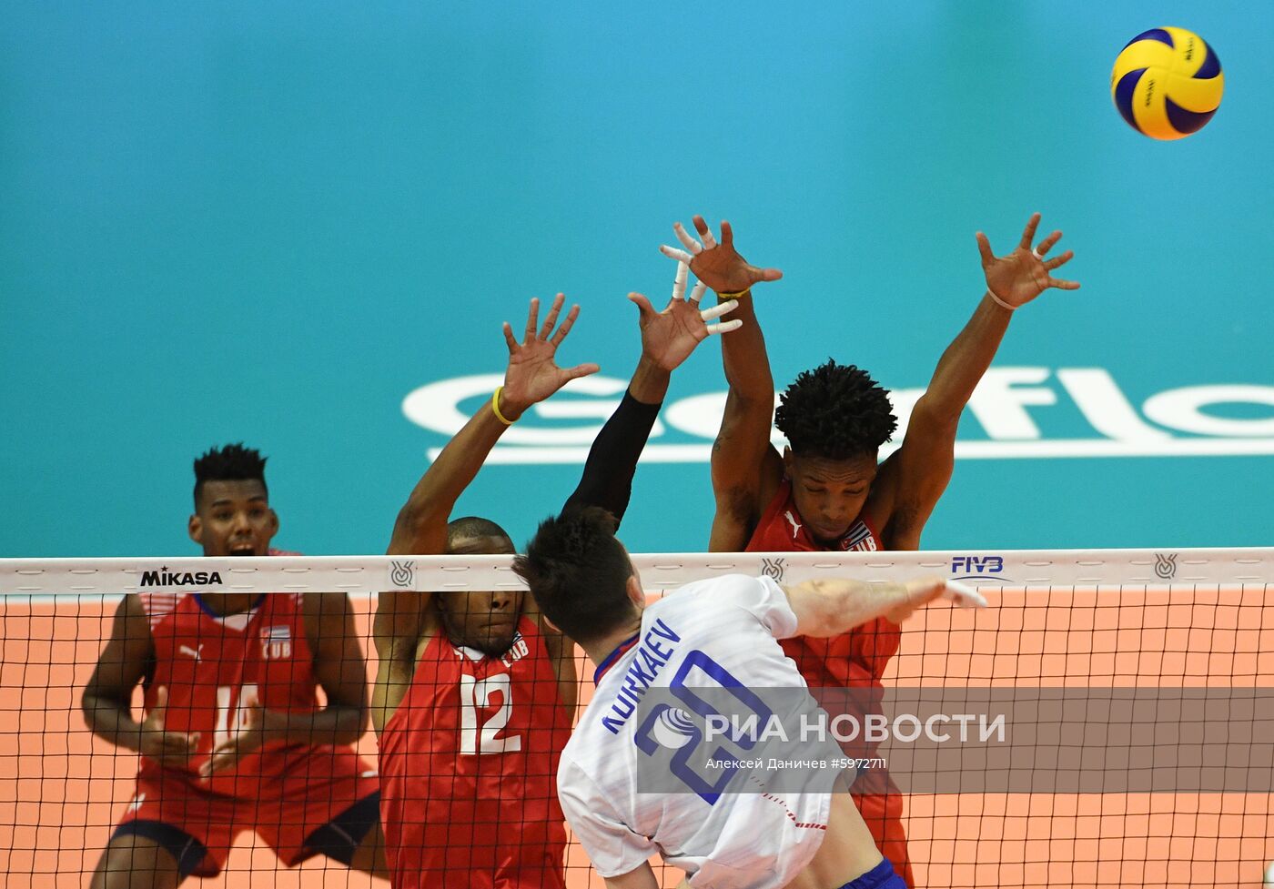 Волейбол. Мужчины. Олимпийский отбор. Матч Россия - Куба