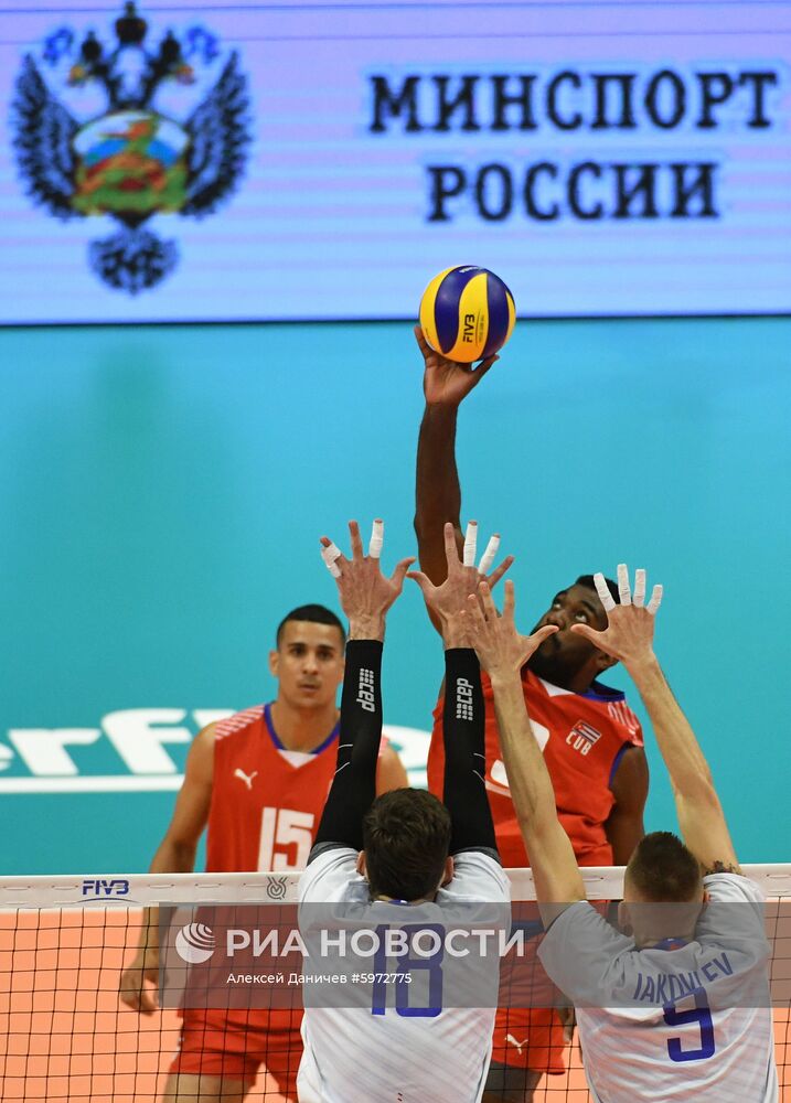 Волейбол. Мужчины. Олимпийский отбор. Матч Россия - Куба