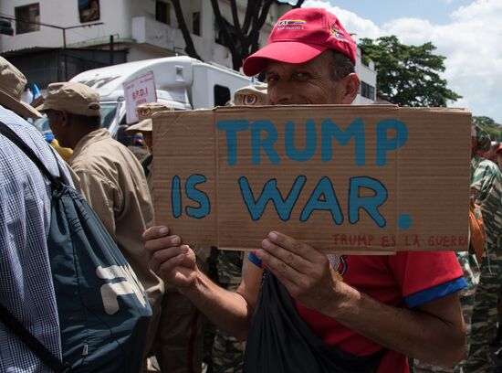 Протесты против санкционной политики США в Венесуэле