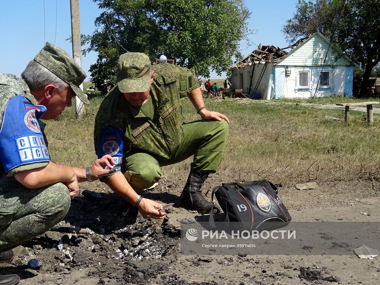 Последствия обстрела в Донецкой области