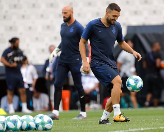 Футбол. Суперкубок УЕФА. Тренировка ФК "Челси"