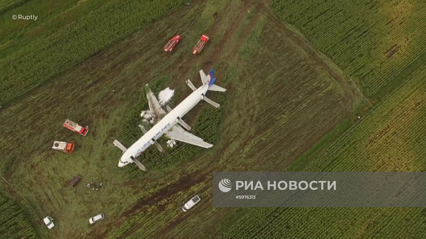 Пассажирский самолёт совершил аварийную посадку в Подмосковье