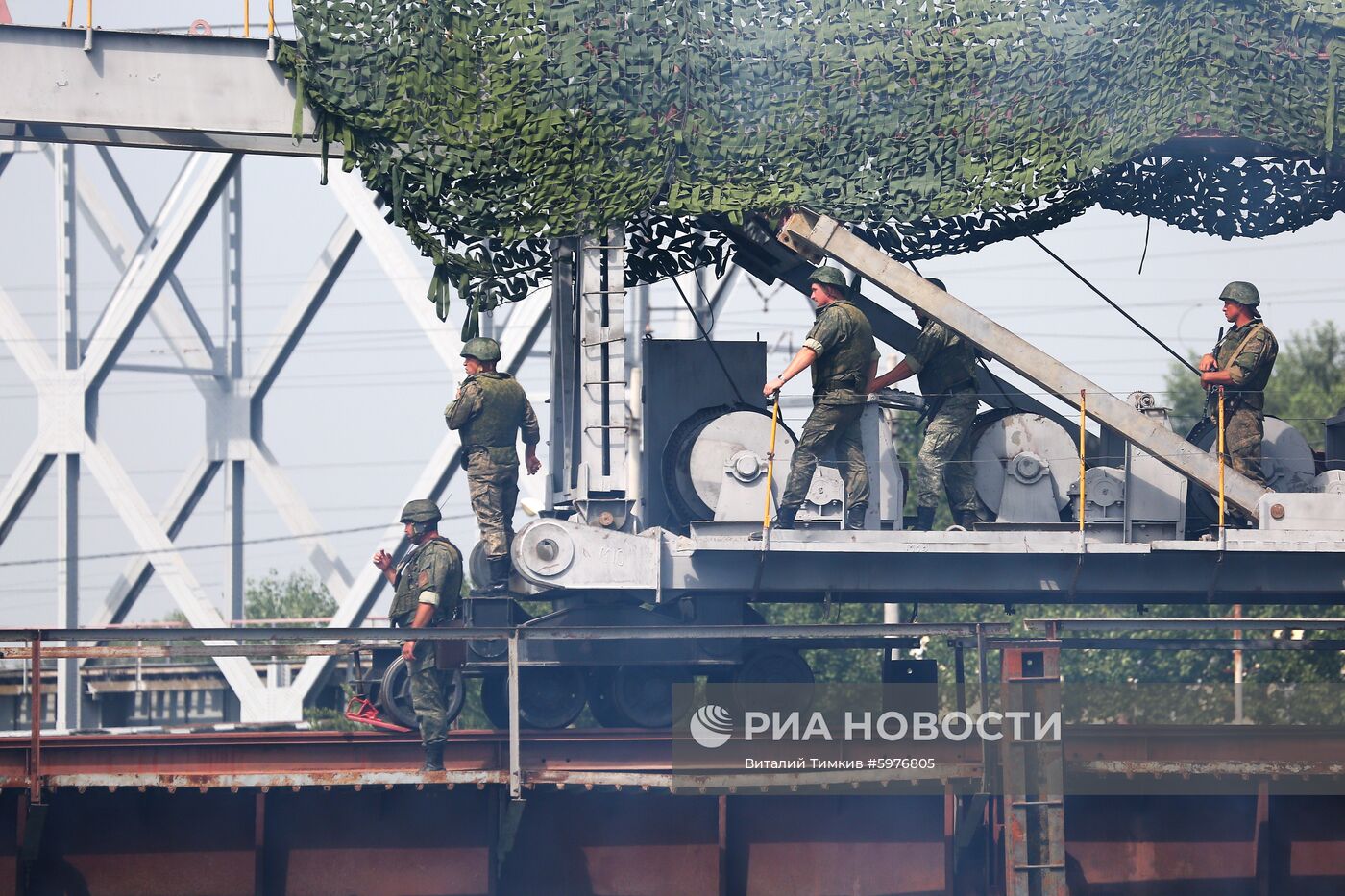 Учения военнослужащих мостовых подразделений ЮВО