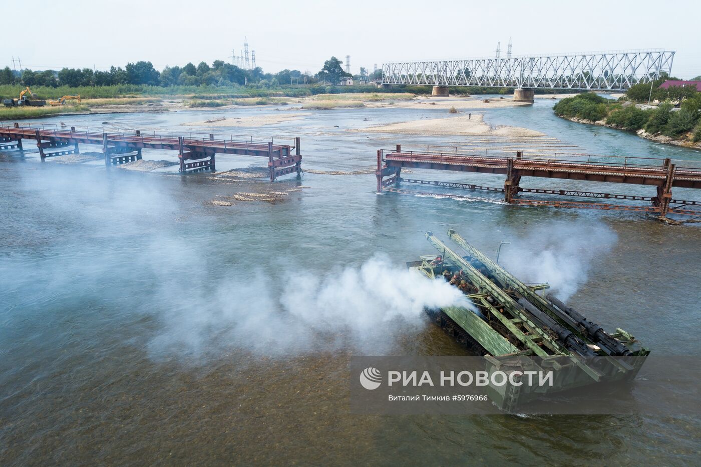 Учения военнослужащих мостовых подразделений ЮВО