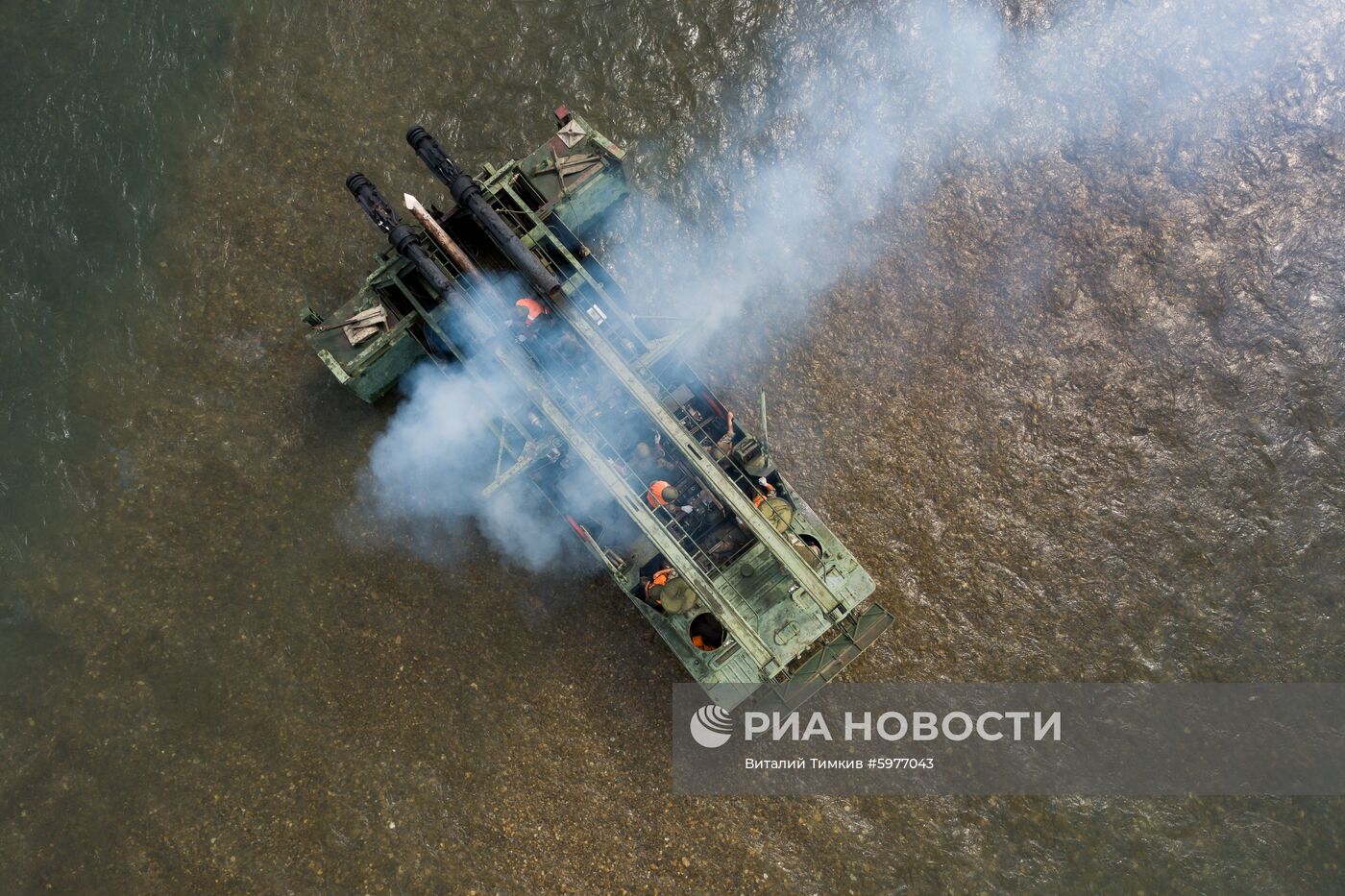 Учения военнослужащих мостовых подразделений ЮВО