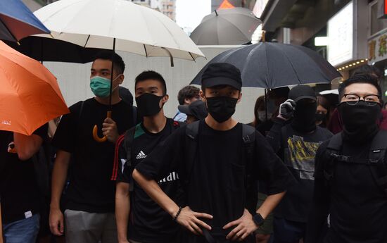 Акция протеста в Гонконге 