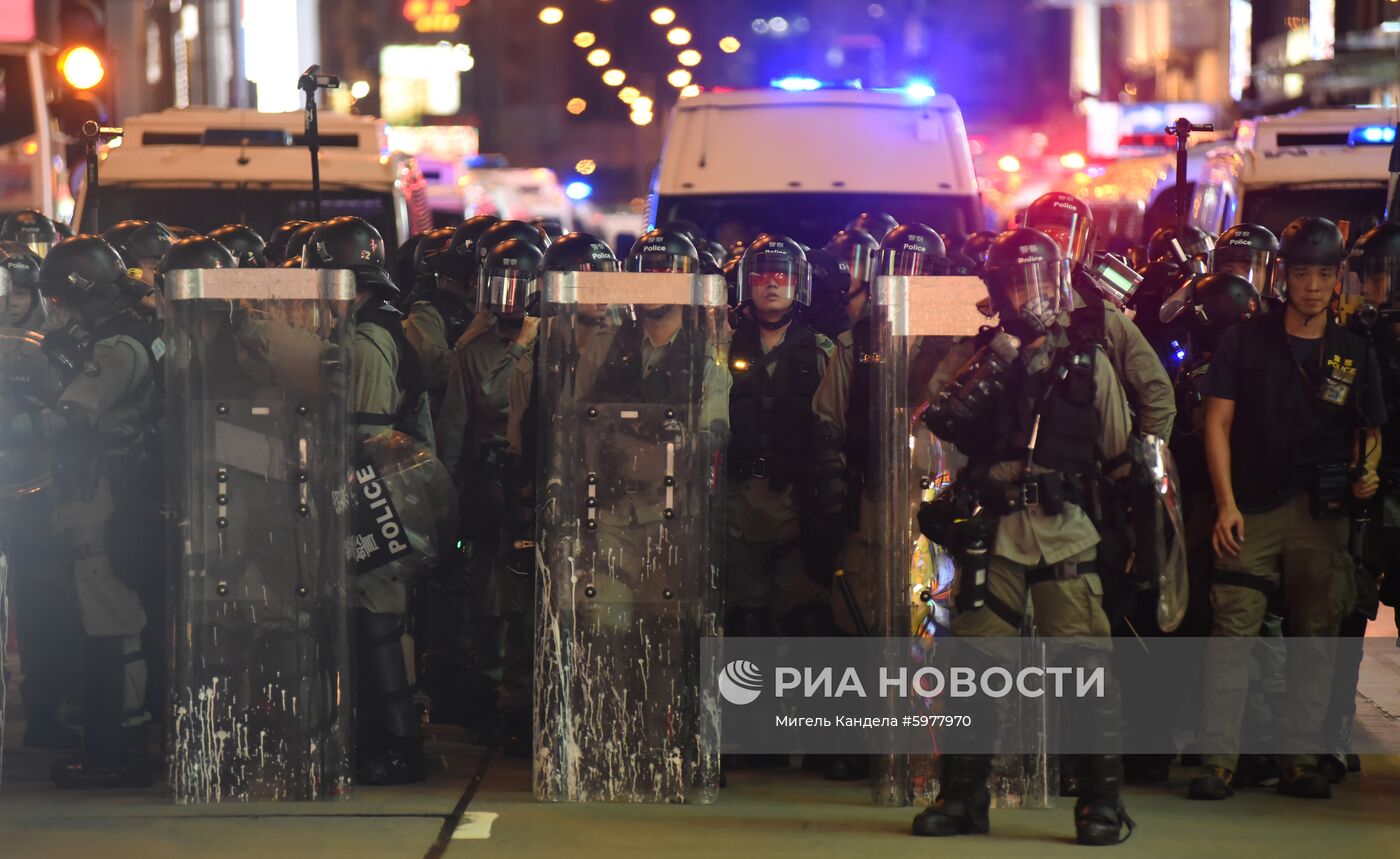 Акция протеста в Гонконге 