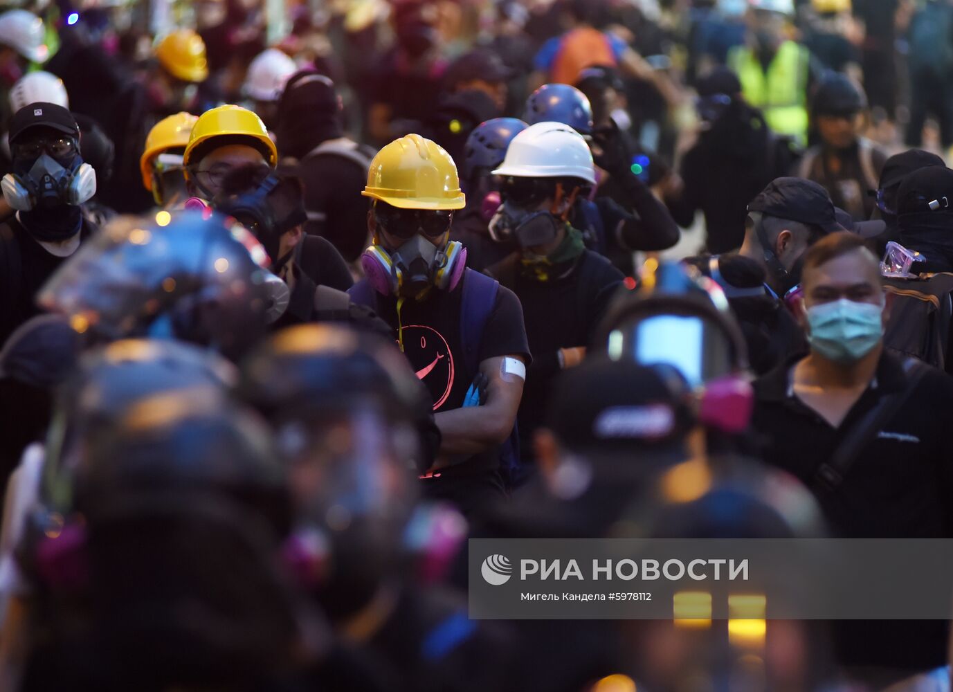 Акция протеста в Гонконге 