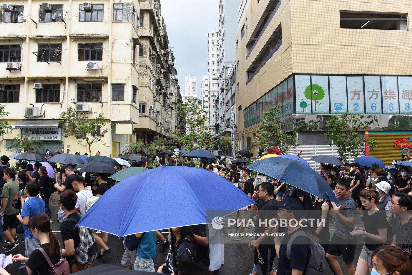 Акция протеста в Гонконге 