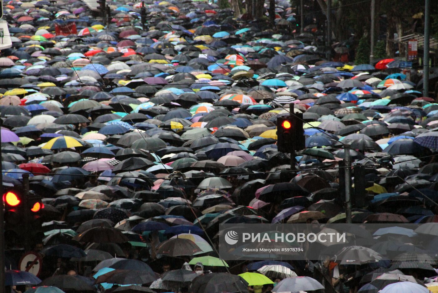 Акция протеста в Гонконге