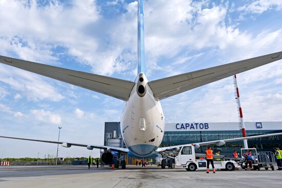 Открытие аэропорта "Гагарин" в Саратове