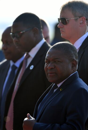 Прилет президента Мозамбика Филипе Жасинто Ньюси в Москву 