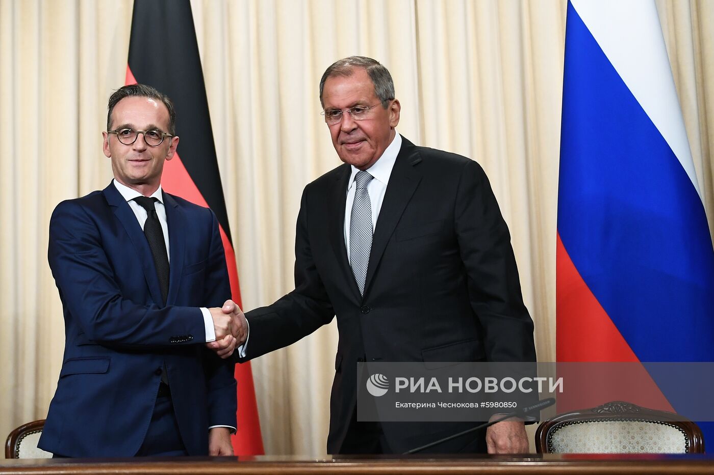 Встреча глав МИД РФ и ФРГ С. Лаврова и Х. Мааса