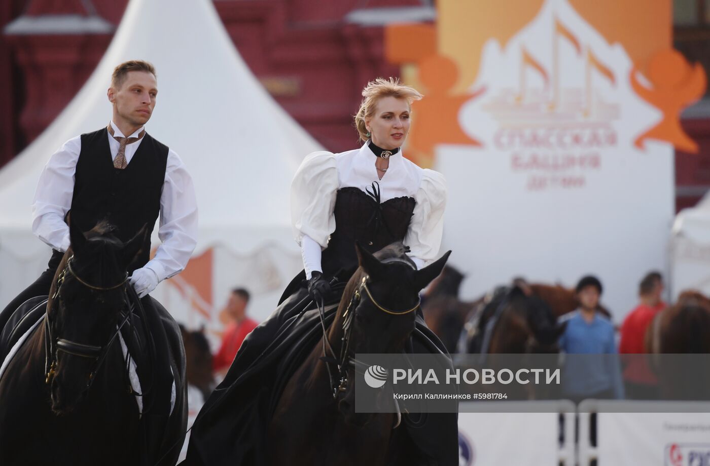 Репетиция парада участников фестиваля "Спасская башня"