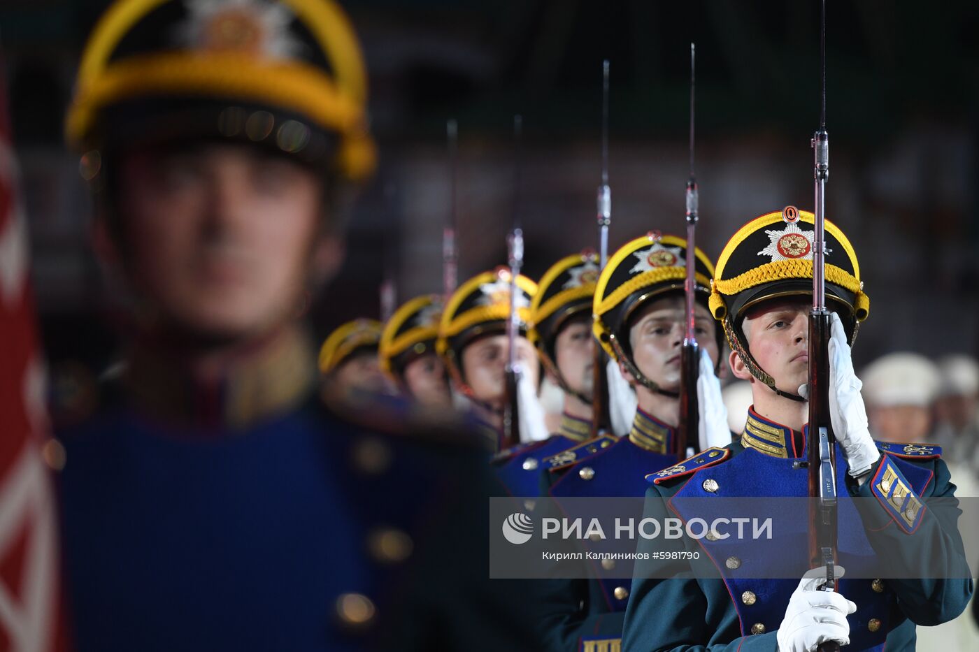 Репетиция парада участников фестиваля "Спасская башня"