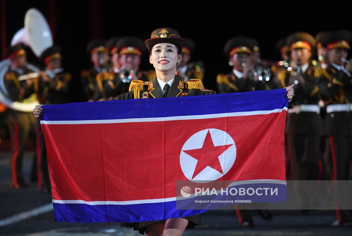 Репетиция парада участников фестиваля "Спасская башня"