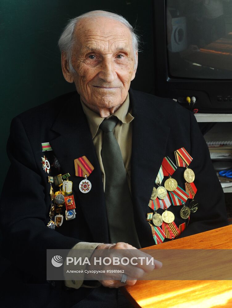Ветеран Великой Отечественной войны  М. В. Ермолаев