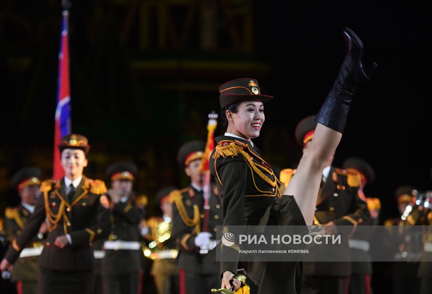 Репетиция парада участников фестиваля "Спасская башня"