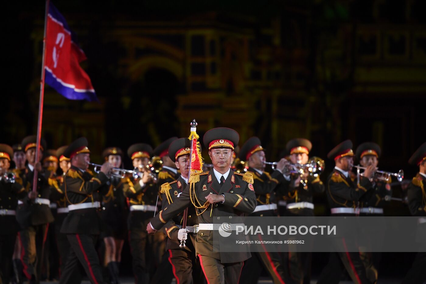 Репетиция парада участников фестиваля "Спасская башня"