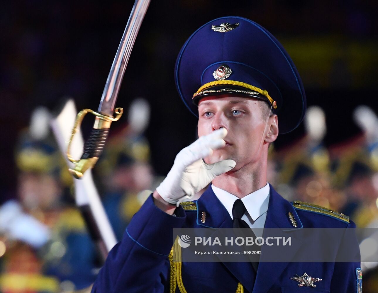 Репетиция парада участников фестиваля "Спасская башня"