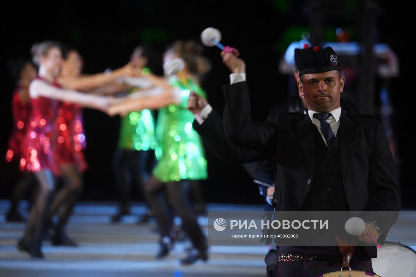 Репетиция парада участников фестиваля "Спасская башня"