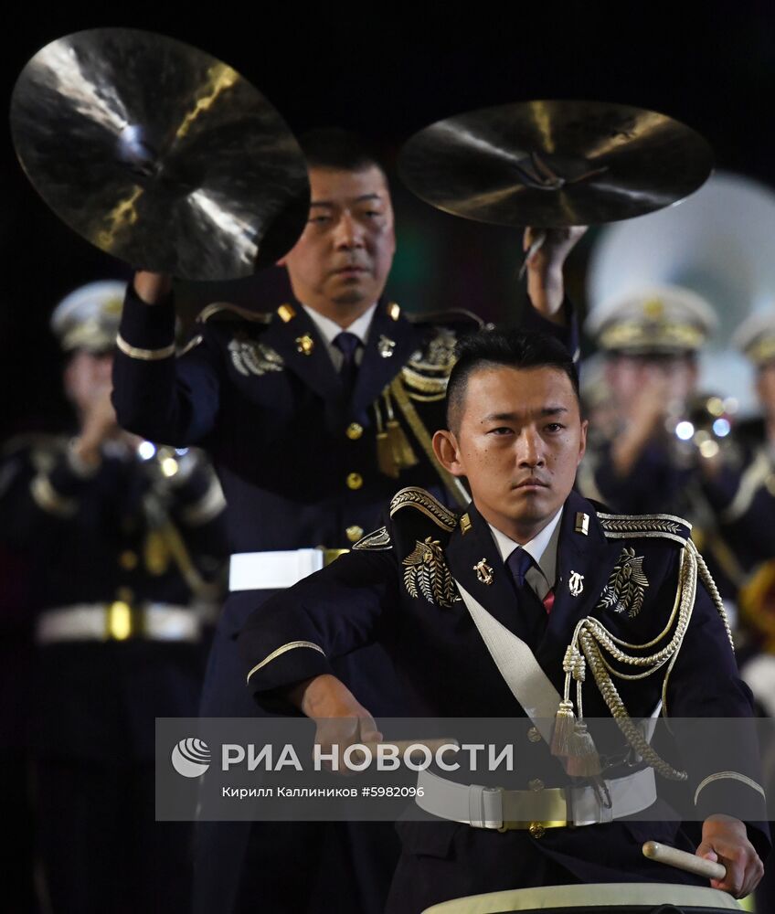 Репетиция парада участников фестиваля "Спасская башня"
