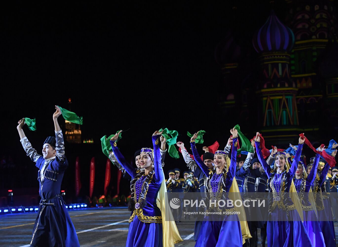 Репетиция парада участников фестиваля "Спасская башня"