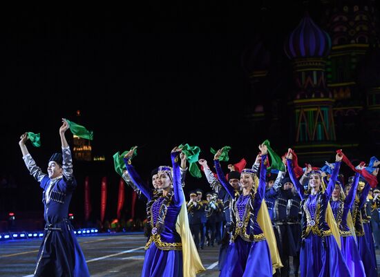Репетиция парада участников фестиваля "Спасская башня"