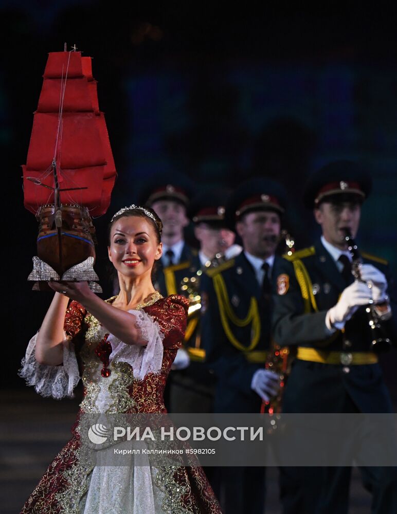 Репетиция парада участников фестиваля "Спасская башня"