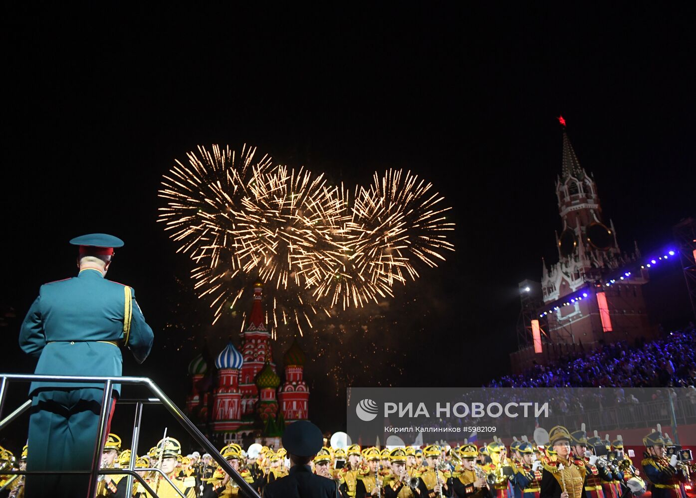 Репетиция парада участников фестиваля "Спасская башня"