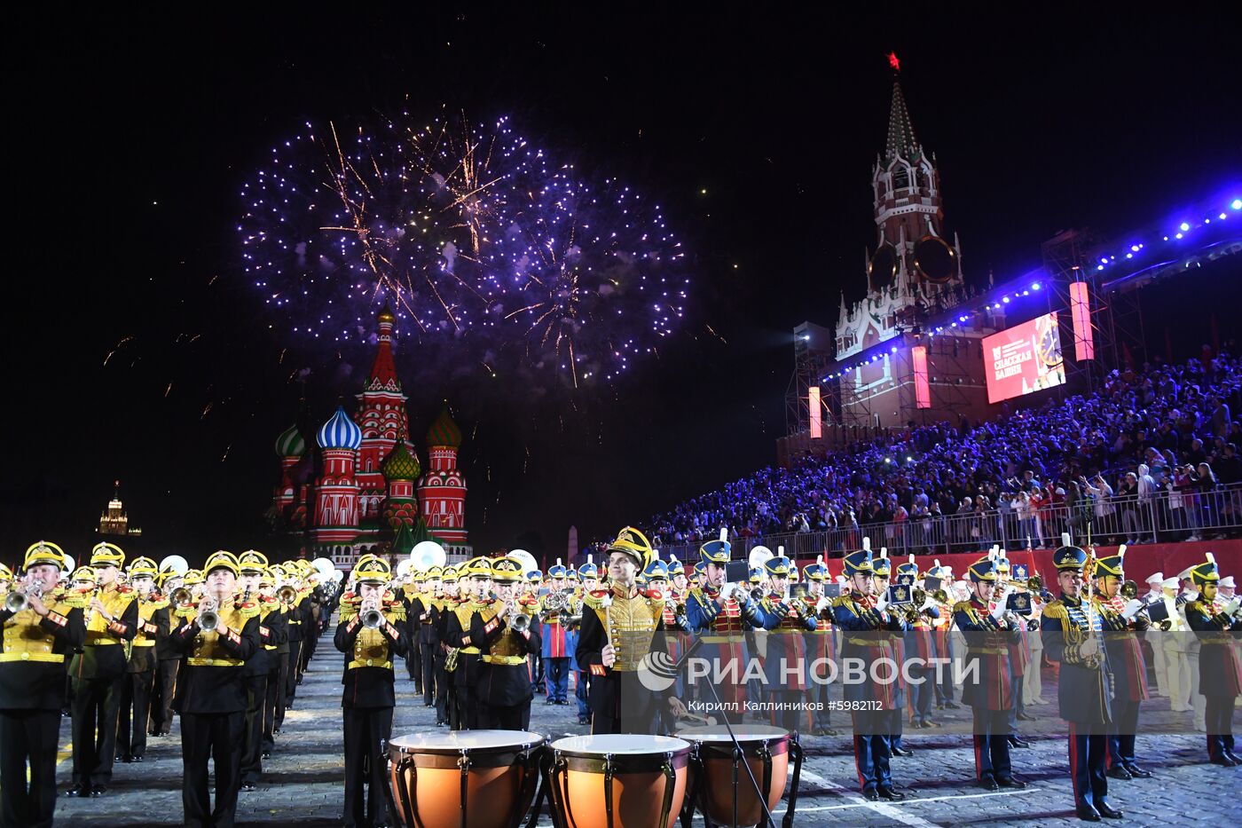 Репетиция парада участников фестиваля "Спасская башня"