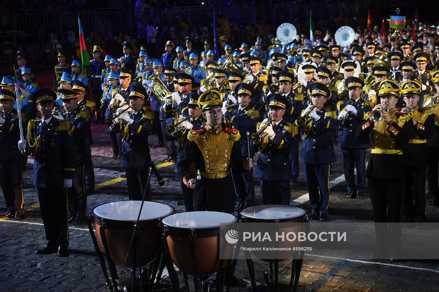 Репетиция парада участников фестиваля "Спасская башня"