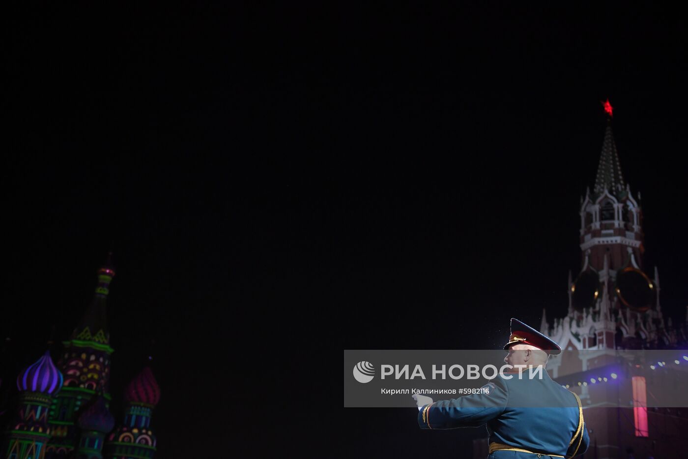 Репетиция парада участников фестиваля "Спасская башня"