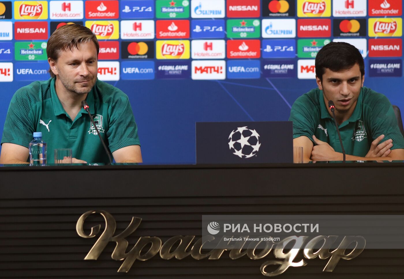 Футбол. Лига чемпионов. Тренировка ФК "Краснодар"