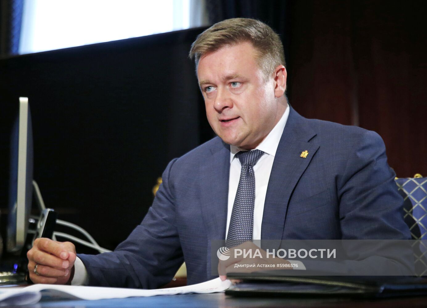 Премьер-министр РФ Д. Медведев встретился с губернатором Рязанской области Н. Любимовым