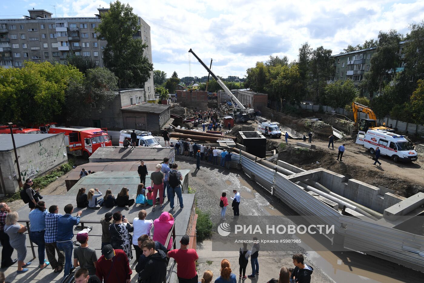 В Новосибирске на рабочих обрушилась стена строящегося здания