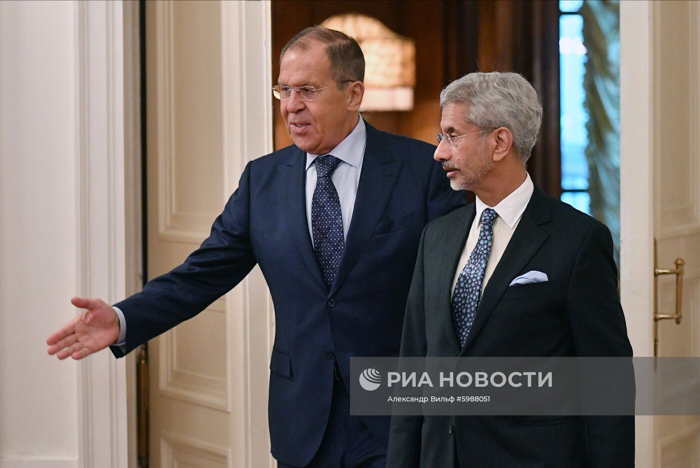 Встреча глав МИД РФ и Индии С. Лаврова и С. Джайшанкара
