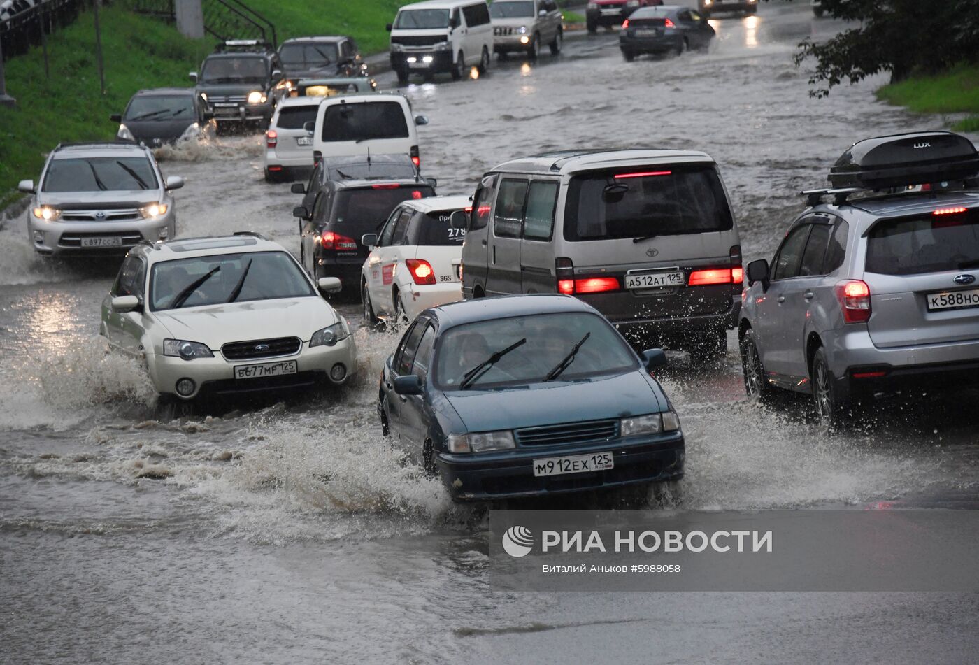 Последствия ливневых дождей во Владивостоке