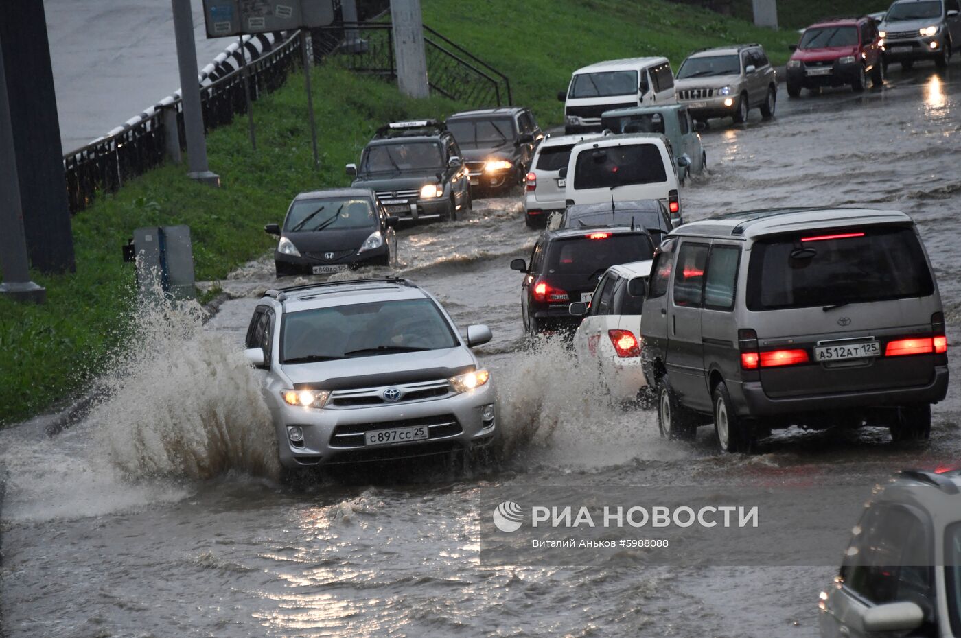 Последствия ливневых дождей во Владивостоке