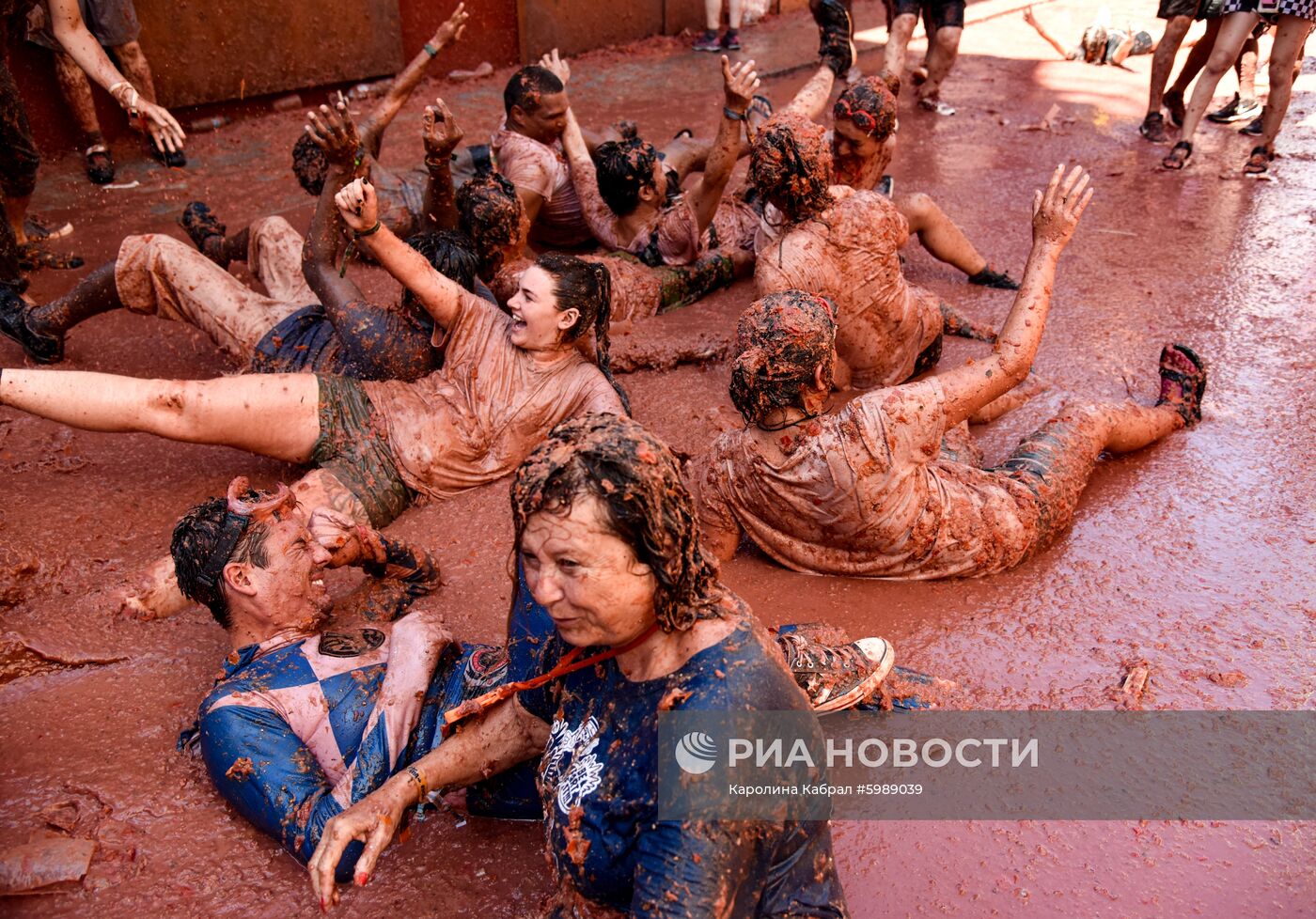 Праздник La Tomatina в Валенсии