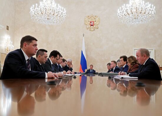 Премьер-министр РФ Д. Медведев провел заседание наблюдательного совета "ВЭБ.РФ"