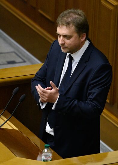 Первое заседание Верховной рады Украины нового созыва