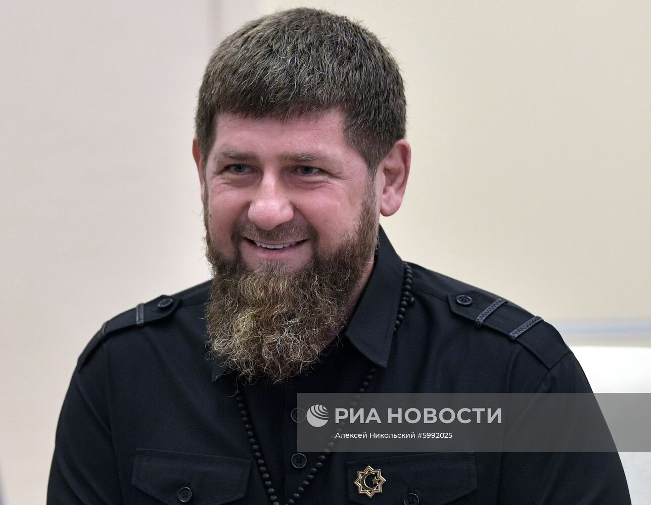 Президент РФ В. Путин встретился с главой Чечни Р. Кадыровым