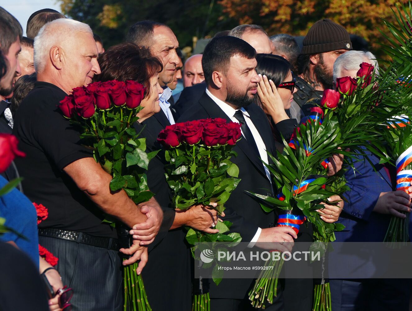 Траурные мероприятия в годовщину гибели А. Захарченко