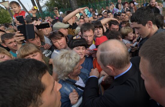 Рабочая поездка президента РФ В. Путина в Сибирский федеральный округ