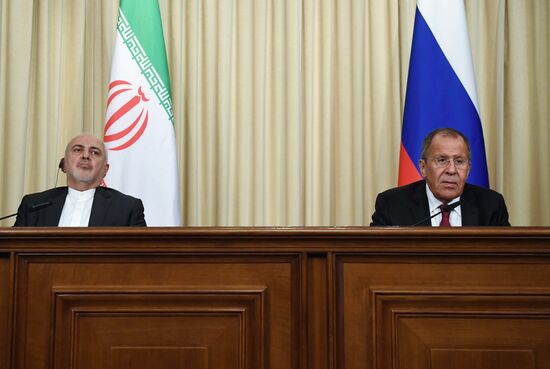 Встреча глав МИД РФ и Ирана С. Лаврова и М. Зарифа