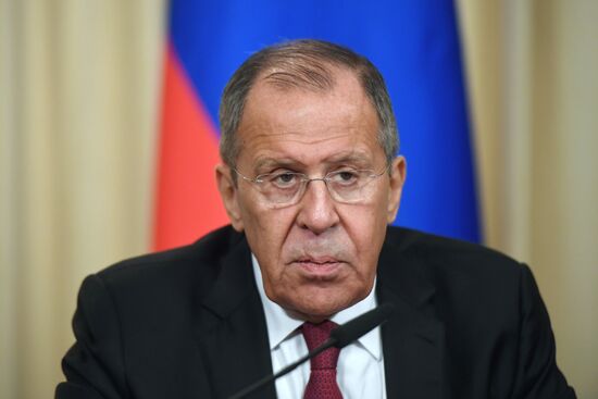 Встреча глав МИД РФ и Ирана С. Лаврова и М. Зарифа